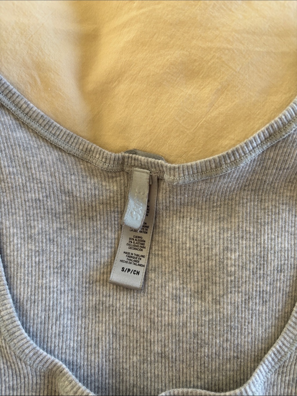SKIMS Light Gray Ribbed Tank - Picture 2 of 4